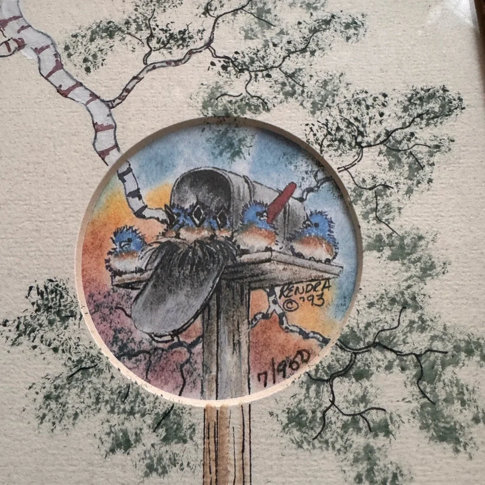 Kendra‎ Schwabel signed 1993 Watercolor Print